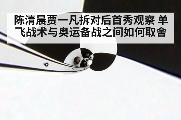 陈清晨贾一凡拆对后首秀观察 单飞战术与奥运备战之间如何取舍
